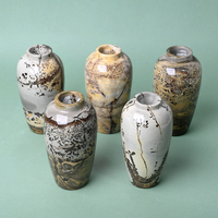 Nouvel Arrivage : Vase en Pierre Polie Ornée de Cristaux pour la Décoration Intérieure et la Guérison