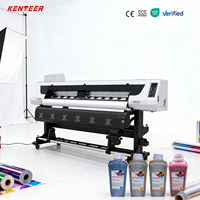 Kenteer 1.9m Eco Solvent Printer I3200 F1080 Single Head Digitale Inkjet Vinyl Banner Printmachine met Hoge Kwaliteit Pomp