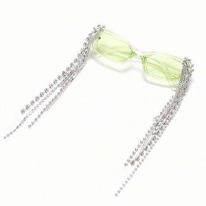 Gafas de Sol de Moda con Protección UV400 para Mujer, Gafas de Sol con Marco Pequeño y Pedrería, Gafas de Sol Rectangulares para Hombre, Gran Venta 2020 - Product Image 4