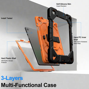 Funda Protectora para Tablet Samsung Tab A9+ A9PIUS, Funda de Silicona Antigolpes con Correa de Mano y Soporte Giratorio - Product Image 2