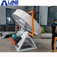 Granulateur à disques entièrement automatique haute efficacité LANE pour le traitement des déchets agricoles et de la poudre de gypse, 1-5 T/H, pour la production de granulés d'engrais