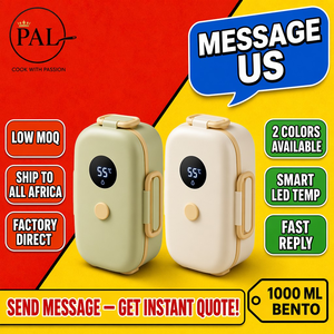 กล่องข้าวสี่เหลี่ยมสแตนเลส PAL Smart LED รุ่น 1000 มล. สีเขียวมาการอง + สีขาวงาช้าง พกพาสะดวก 4 ชั่วโมง สำหรับครอบครัวชาวแอฟริกัน - Product Image 6