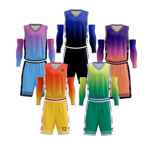 Groothandel Heren Basketbal Uniform Snel Droogend Ademend 100% Polyester Effen Patroon Jersey Casual Training Wedstrijd Op Maat China - Product Image 1
