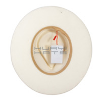 Vente en gros Huayihats 100% Australien Feutre de Laine Fedora Logo Personnalisé Mode Bandeau Chapeaux unis pour Femmes Hommes Blanc Crayon Bord