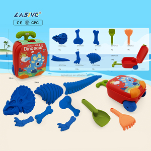 LASIVE TOYS Vente en gros de jouets de plage sans BPA, ensemble de jouets de sable, <span class=keywords><strong>valise</strong></span> de dinosaures, ensemble multicolore pour les aventures à la plage - Product Image 3