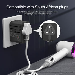 อะแดปเตอร์แปลงไฟ Wontravel Universal Travel Adapter 35.5W PD ชาร์จเร็วแบบออลอินวัน พร้อมพอร์ต USB 3 ช่อง และพอร์ต Type-C 2 ช่อง สำหรับแล็ปท็อป หูฟัง และกล้อง - Product Image 3