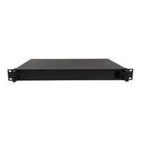 Boîtier de contrôle 1U pour montage en rack, 19 pouces, profondeur réduite, en aluminium sur mesure, IP54, noir