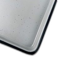 La mélamine A5 décorative qui respecte l'environnement plaque les plats en plastique carrés incassables pour le restaurant