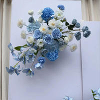 Fleur artificielle en soie pour toile de fond de mariage, fleurs séchées suspendues, chemin de table pour événements et fêtes, arrangement floral