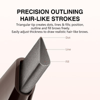 Crayon à sourcils double embout OEM naturel noir lisse à pointe biseautée, résistant à l'eau et à la transpiration, marque privée