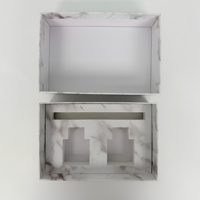 Boîte cadeau rigide réutilisable personnalisée avec insert en EVA, emballage imprimé marbré pour diffuseur de parfum, ensembles de bougies, couvercle à fermeture magnétique