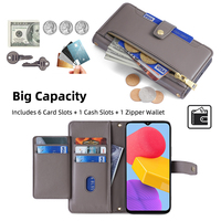 Casing Ponsel Desainer Multifungsi Dompet Kulit Anti Benturan dengan Slot Kartu untuk Samsung Galaxy A56 A55 A54 A53 A35 A34 A16 A15