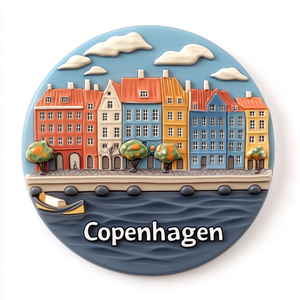 El último imán de nevera de resina personalizado, recuerdo de viaje de <span class=keywords><strong>Copenhague</strong></span>, precio al por mayor, impresión Uv, fuerte atracción magnética - Product Image 4