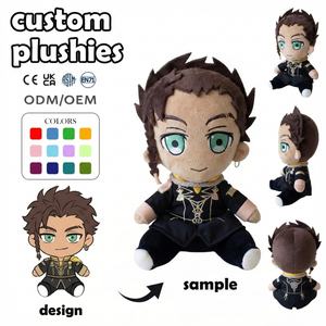 Fabricante de Peluches Personalizados con MOQ Bajo, Juguetes de Peluche, Peluche Chibi Personalizado con Cabello <span class=keywords><strong>Rubio</strong></span> y Rizado, Sonriente, Suave, de Tela de Algodón - Product Image 2