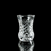 Tasse à thé turque classique vide, verre à thé oriental, mini-gobelet à thé arabe en forme de taille pour service de thé d'hôtel et décoration de table de mariage