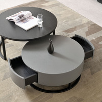 Table basse de style italien pour salon, moderne et minimaliste, petite table à thé domestique, table basse ronde de luxe tendance