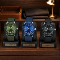 Montre-bracelet classique pour homme à quartz, boîtier en alliage, bracelet en nylon tressé, style tendance, montre pour homme
