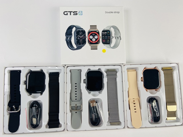 Wholesale Gts4 Smart Watch 2.01inch Bt Call Fitness Tracker Fashion Sports Waterproof Double Straps Smartwatch for Men Women