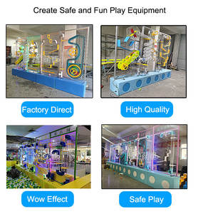 Centro de Ciencias Comerciales Moetry, Juego Interactivo de Pared con Pelotas, Parque Infantil Interior para Niños, Túnel de Aire, Laberinto de Tubos de Seda - Product Image 6