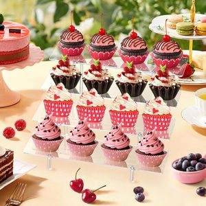 Rak <span class=keywords><strong>Display</strong></span> Akrilik OEM untuk Toko Dessert, Pameran Luar Ruangan, Portabel 4 Tingkat, Tempat Penyimpanan Lipstik & Parfum untuk Toko/Mal - Product Image 1