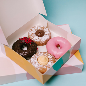 Оптовая продажа из Китая: Экологичные подарочные коробки для выпечки и пончиков из переработанных материалов с матовой ламинацией, для <span class=keywords><strong>2</strong></span>, 4, 6 штук. - Product Image 4