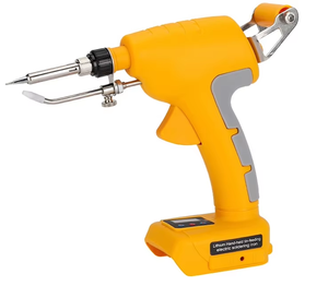 QIYUN Kit Saldatore Portatile Senza Fili per Batteria <span class=keywords><strong>Dewalt</strong></span> 18V, Pistola Saldante Digitale LED 75W, 5 Punte, 50g Filo di Saldatura 0,04" - Product Image 1