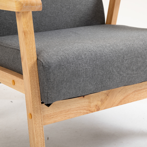 Fauteuils en bois au design moderne et abordables pour la maison, le salon, la chambre, le bureau, chaise d'appoint en tissu pour les hôtels - Product Image 5