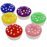 Pot en silicone rond antiadhésif pour concentrés, contenants à cire, boîte de rangement pour herbes, accessoires pour fumeurs – 3ml, 5ml, 7ml, 10ml