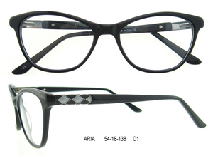 Lunettes de vue pour femmes de style rétro, forme œil de chat, motif diamant, légères, montures en acétate tendance - Product Image 2
