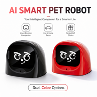 Ornamen Meja PVC Pintar Robot Mainan Elektrik Berbulu dengan Layar AMOLED, Pengisian Daya USB, Bernyanyi, Berbicara, Menari, Obrolan Suara & Kontrol Aplikasi