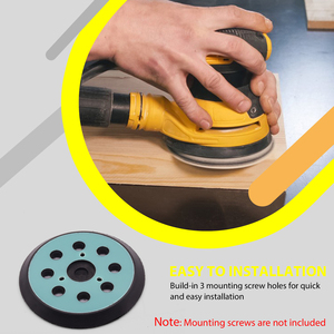 5 inç 8 delik <span class=keywords><strong>3</strong></span> cıvata ile aşındırıcı yedekleme pedleri değiştirme zımpara parlatma ahşap Metal için cırt cırt zımpara destek pedi - Product Image 6