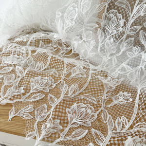 कारखाने थोक पॉलिएस्टर शादी के कपड़े फ्रेंच गुइशुद्ध कढ़ाई महिला शादी की शाम ब्राइडल घूंघट पोशाक - Product Image 2