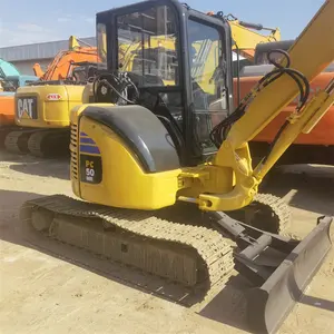 À venda escavadeira usada Komatsu PC50 de alta qualidade, máquina de terraplanagem, miniescavadeira usada