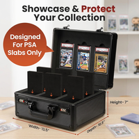 Étui de présentation et de rangement portable haut de gamme pour cartes gradées PSA, cartes de sport, TCG et cartes à collectionner
