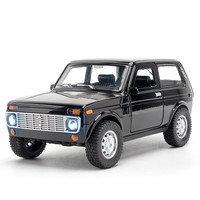 Modèle de voiture moulé sous pression 1:18 Lada Rada Niwa Véhicule tout-terrain, voiture ancienne en métal de collection, modèle de voiture en alliage, jouet de simulation