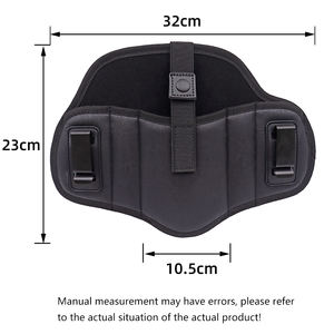 ESKO ESK-918 IWB Dual Clip Zacht PU Leer Tactische Jacht <span class=keywords><strong>Pancake</strong></span> Holster 32x23cm Zwart Verborgen <span class=keywords><strong>Carry</strong></span> Gun Tailleband - Product Image 3