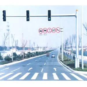 Hot Dip Galvanized Steel Tubular Pole Traffic Signal Pole For Sale