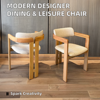 Chaise de salle à manger moderne en bois massif design simple et élégante maison hôtel restaurant école loisirs négociation nouveau métal chinois