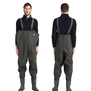 Pvc Fly Fishing Breathable Commercial Fisherman Chest Wader Fullbody Nylon To Waders Neoprene With Luber Boots