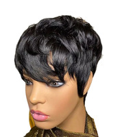 Perruques 100% Cheveux Humains, Perruques Courtes Bob Africaines, Styles Brésiliens et Vietnamiens, Perruques Sans Colle, Vente en Gros Directe Usine
