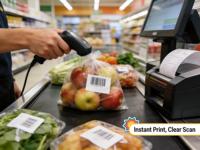 Étiquettes thermiques directes imperméables en rouleau, autocollantes, pour étiquettes de prix de supermarché et autocollants de bordereaux d'expédition