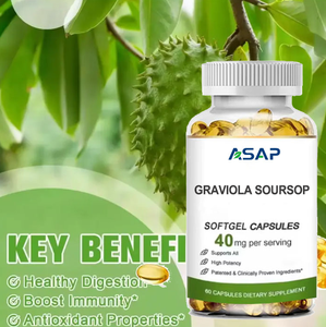 Gélules de Graviola (Corossol) ASAP OEM, détoxification du foie, beauté, vitamines, complément alimentaire, capsules de 500 mg, non destiné aux femmes enceintes - Product Image 2