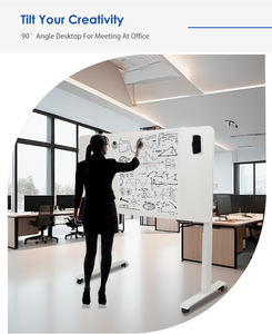 T9 elettrico convertibile scrivania <span class=keywords><strong>in</strong></span> piedi Design moderno basculante lavagna superiore regolabile <span class=keywords><strong>in</strong></span> altezza rotolamento bagnato/secco Top cancellabile - Product Image 6