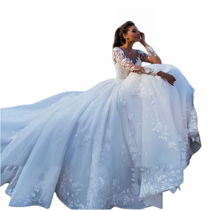 פלוס גודל boho שמלת חתונה | שמלת כלה קל משקל עם גמדים .. runawa נסיכה boho שיק חוף חתונה - Product Image 6