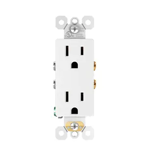 Wholesale D15Q factory direct selling american types white electrical wall power outlet socket receptacles