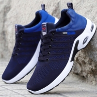 Chaussures de sport pour hommes en toile respirante et légère, idéales pour la marche et la course, avec fonction lumineuse – Offre spéciale