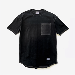 Camiseta desgastada en blanco lavada personalizada de fábrica de prendas StreetLux, camisetas con dobladillo curvo para hombre, fabricante de hombres - Product Image 2