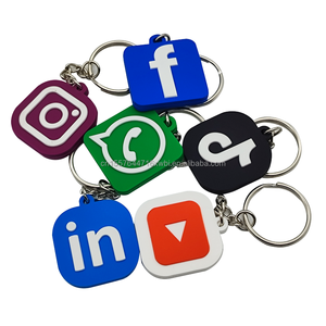 LLavero NFC Etiqueta Redes sociales Tarjeta de visita impermeable Llavero de silicona 13,56 MHz Rfid Estilo de moda Programable RFID Llavero - Product Image 5