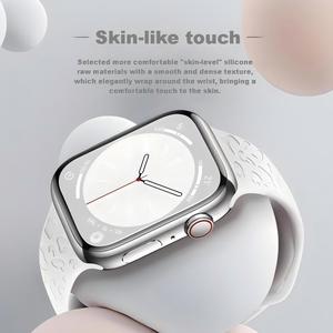 Correa Deportiva Ajustable de Silicona Suave con Hebilla de Mariposa y Grabado Floral, Impermeable y Transpirable, para <span class=keywords><strong>iWatch</strong></span> Series 1-10 Super SE de 45mm/49mm - Product Image 2