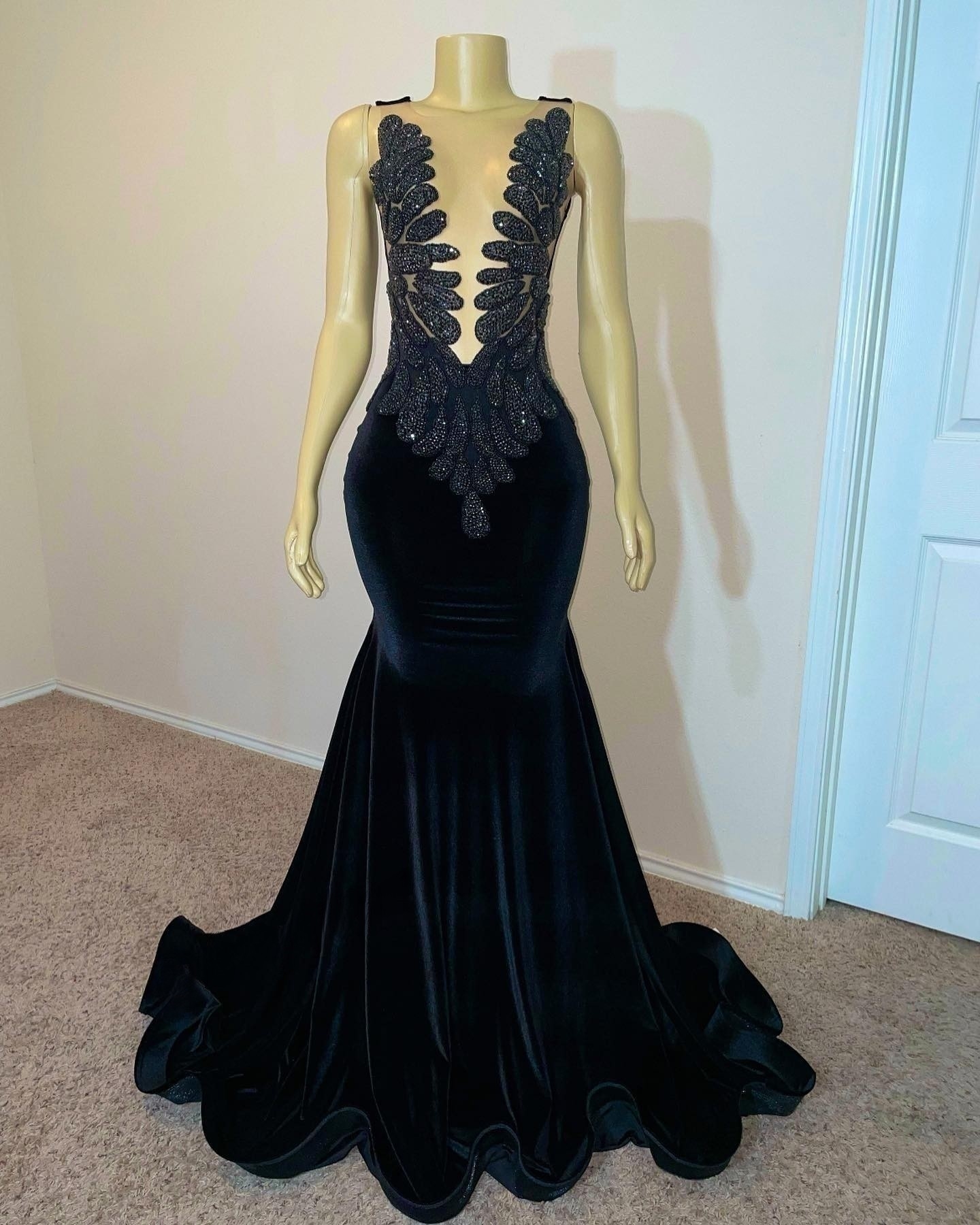 chinese dress ladies Black Mesh Maxi Dress – Lets Swim main image 1